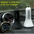 Original REMAX 6.3A 3 USB Port Car Charger Adapter For Cellphone Tablet PC